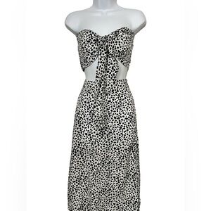 SHEIN Black and White Polka Dot Dress